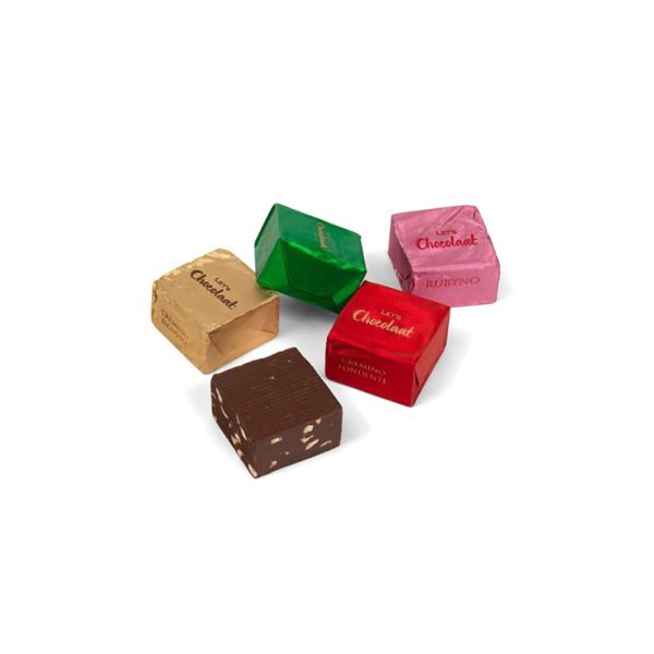 Estuche rectangular bombón cortado 4 un