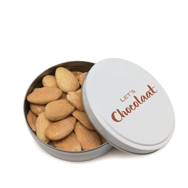 Flat metal tin