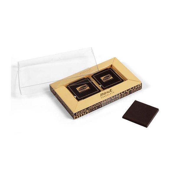 10 g Chocolate in a Flat Box with Clear Lid