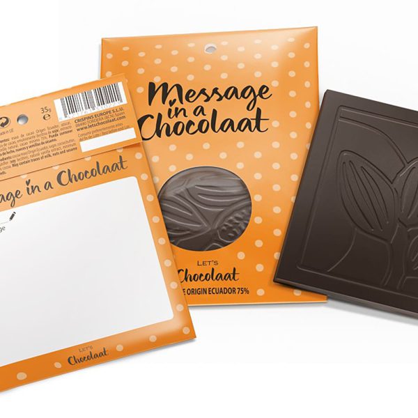 Tableta Message in a Chocolaat 75% cacao Ecuador