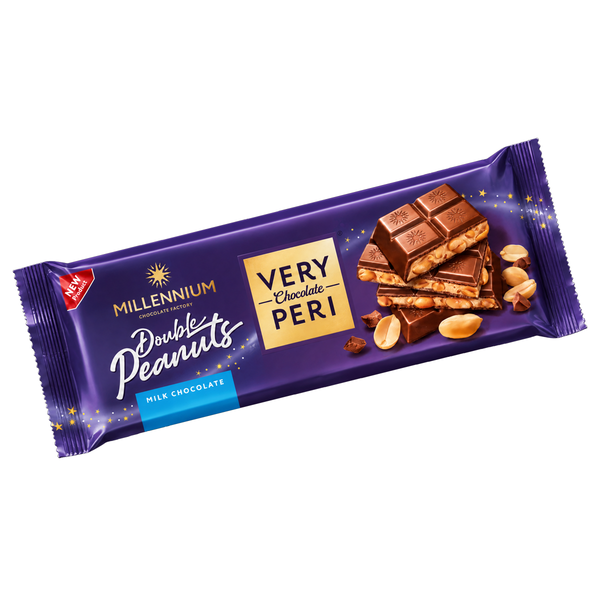 Tableta Millennium Very Peri Chocolate con Leche y Cacahuetes